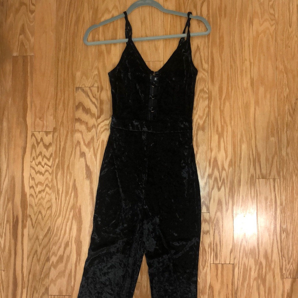 Unique velvet jumpsuit